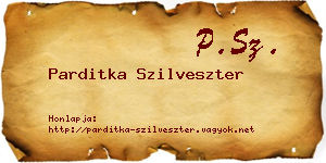 Parditka Szilveszter névjegykártya