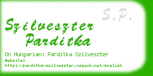 szilveszter parditka business card